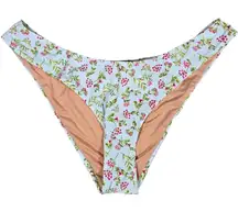 J.‎ Crew Curved-waist cheeky bikini bottom in cloud meadow floral M NWT