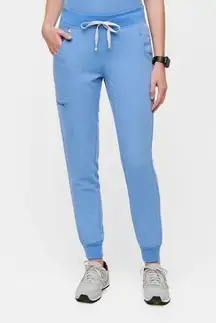 Figs Womens Zamora Jogger Scrub Pants in Celi Blue Sz S | Medical Workwear Comfy