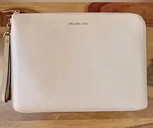 NEW Michael Kors Leather Blush Pink Padded Laptop Case