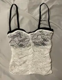 Eleanor Bra Detail Sheer Lace Top