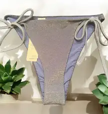Aerie NWT Sparkle Cheekiest Toe Bikini Bottoms Medium