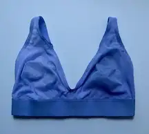 PARADE Bralette Size 1 Dew Drop Lavender Purple Blue Plunge Hook Eye Mesh Bra