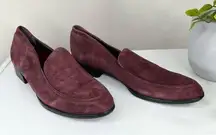 Munro  Wine Colored Harrison Suede Loafer Size 9 Runs Small