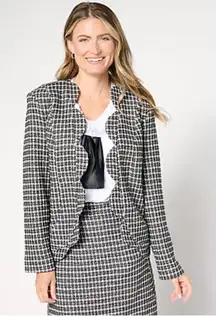 Chic Black and White Skirt Set for Effortless Elegance‎