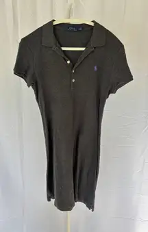 Polo Ralph Lauren Women's Dark Gray Short Sleeve Polo Shirt Dress Size M