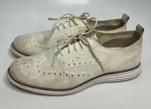 Cole Haan zerogrand white knit Oxford shoes size 8