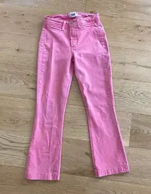 Paige  Colette Crop Flare Jeans in Pink