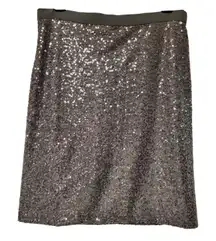 J.Crew Factory Gray Sequin Mini Skirt Women's 4 New‎ Year's Eve Holiday Party