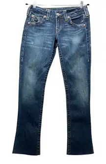 True Religion Bootcut Jeans Dark Wash Distressed Denim USA Made Size 29‎ Altered
