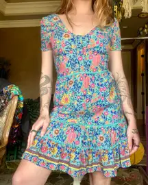 Simple Floral Dress Small Unique 