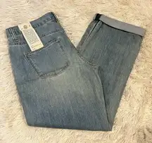 Talbots Womens Boyfriend Jeans Tapered Size 8 NWT Gorgeous Wash $89 MSRP