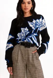 Veronica Beard Ayala Intarsia Pullover Sweater/SMALL