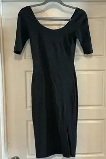 Dark gray maxi tight fitted slim dress size small