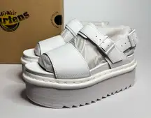 Dr. Martens Voss Quad Mono Hydro Leather Strap Sandals in White