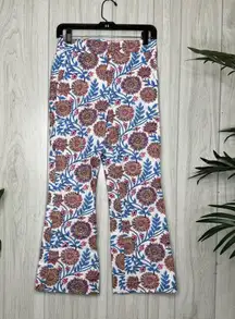 NEW J. Crew Hayden Cropped Kick Flare Pant in Floral Vine Block Print size 0 NWT