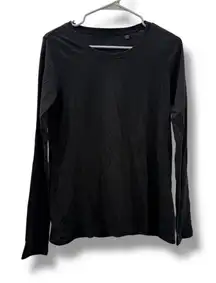 ATM NWT Long Sleeve Crew Neck Tee Women's Medium Black Stretch Casual Layering