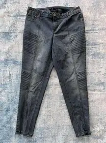 Lane Bryant Skinny Genius Fit Moto Jeans Size 14