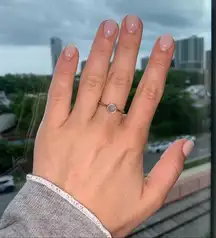 Pandora Ring with Light Gray Stone