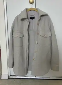 Quince 100% wool shirt jacket