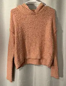 NWT American Eagle Rose Pink,Knit, Hooded, Sweater, Size Small