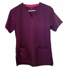 Carhartt Scrub Top Purple Force Cross Flex Stretch Nursing Healthcare size Small