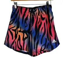NWT Adidas Shorts Womens XS Multicolor Zebra Print AEROREADY Festival Sporty