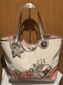COACH #F19273 SEASHELL BEACH CANVAS TOTE RETIRED!!