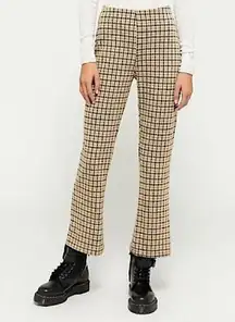 Urban Outfitters  Cara High Waisted Kick Flare Pants in Yellow Plaid Size XS