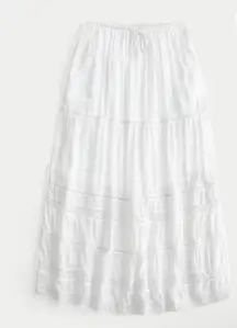 Hollister White Maxi Skirt