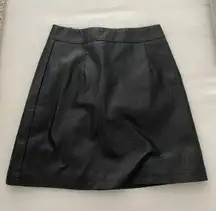 Faux Leather Mini Skirt