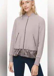 Lululemon Women's Swept Along Jacket Dark Chrome Full Zip Size XXS
