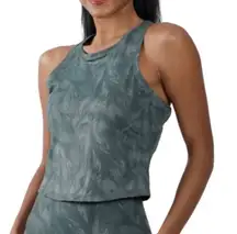 NWT - Women's Air Lux Feather Palm Tree Print Racerback Cropped Tank Top.