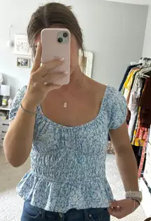 blue flower top