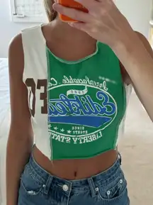 Green Crop Top