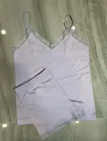 Primark Soft Purple Pajama Set with Lace