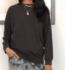 Lulus change it up washed black pullover sweatshirt