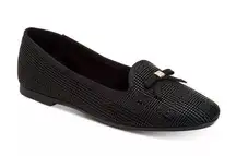 CHARTER CLUB Women's Black Plaid Kimii Deconstructed Slip-On Flat SZ 12M Rare