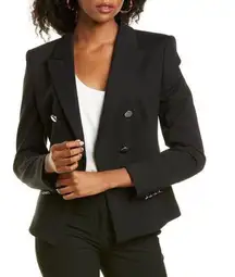 Hugo boss joscala double breasted blazer in black