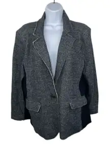 Tommy Hilfiger Soft Fabric Mix Media Cotton Mix Blazer raw hem size Large