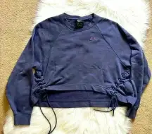 Nike Crewneck Cropped Pullover Sweatshirt with Side Laceup Small