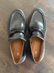 Black Zara loafers