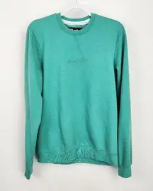 San Francisco Work Shirts Good Vibes Oversized Pullover Sweatshirt Size M Green