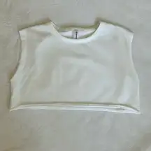 White Cropped Athletic Top