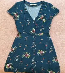 Teal Floral Sundress