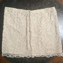 Beige Netted Skirt Sz Lg