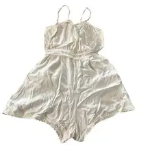 Miss Lavish women's size medium white spaghetti strap roper, nwt