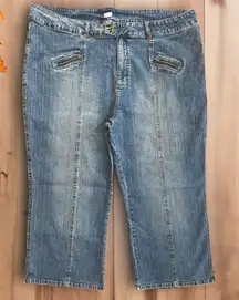 Vintage 80’s Wide Leg Crop Jeans High Waist Route 66 Sz 26