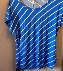 Love Nation Royal Blue Diagonal Stripe Top large