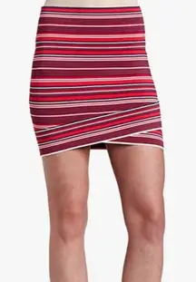 BCBGMAXAZRIA  Ivy Striped Criss Cross Mini Skirt BN