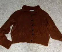 The Alpaca V-Neck Cropped Cardigan size small